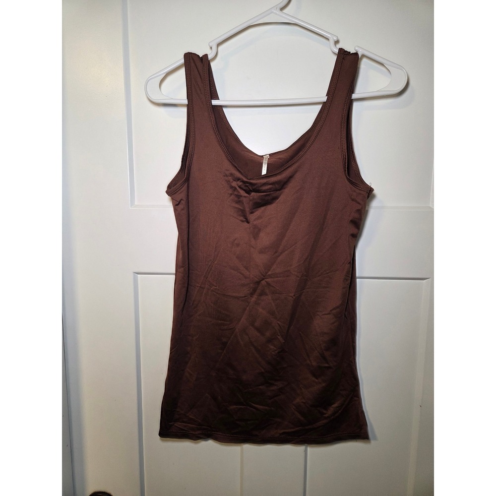 Nine One Eight Tank Top Chocolate Brown Scoop Neck Cami Small